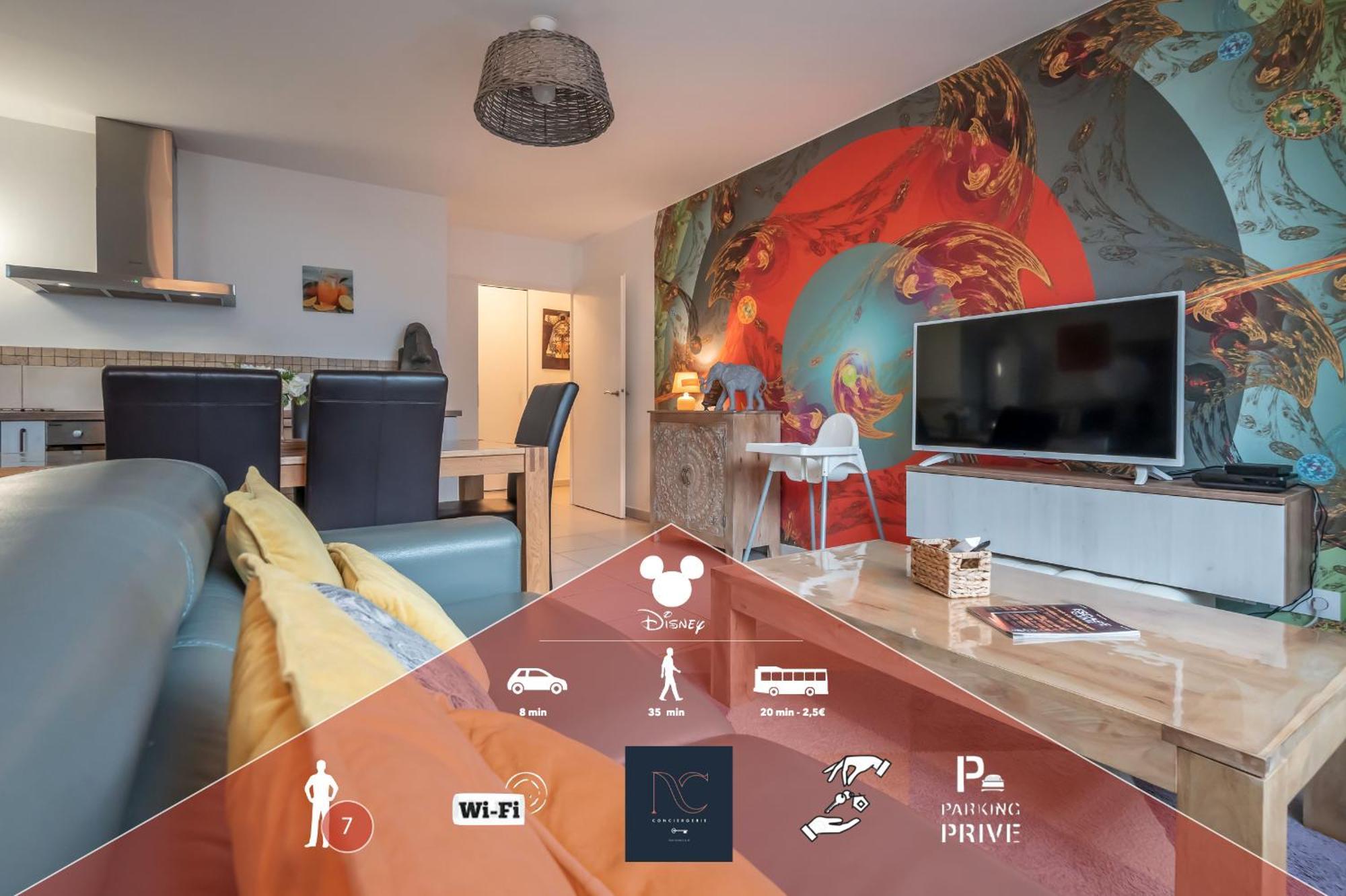 *Disneyland-Paris* 7Pers, Wifi, Parking, Netflix Montévrain Eksteriør bilde